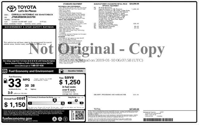used 2019 Toyota Corolla car, priced at $11,999