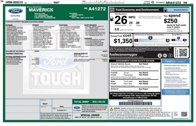 used 2022 Ford Maverick car, priced at $24,499