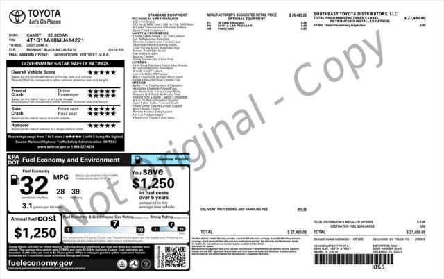 used 2021 Toyota Camry car, priced at $18,099