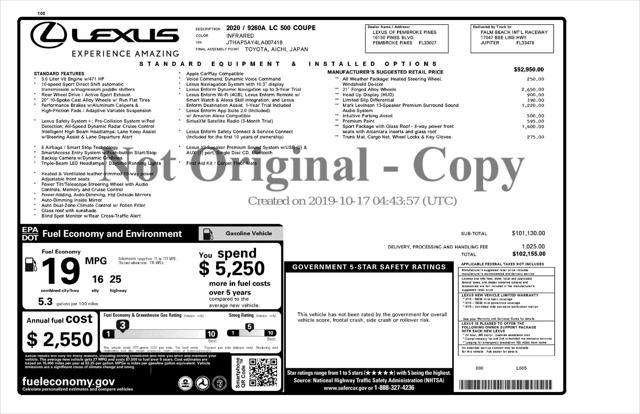 used 2020 Lexus LC 500 car, priced at $58,999