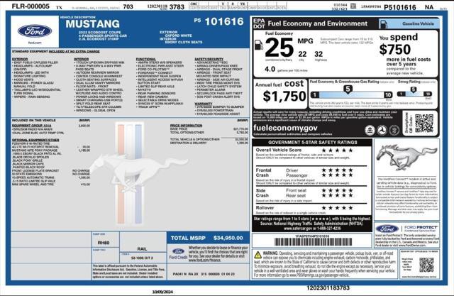 used 2023 Ford Mustang car, priced at $20,899