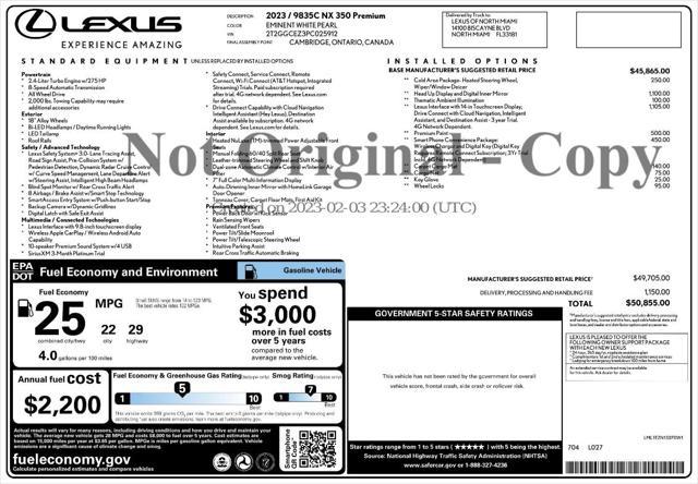 used 2023 Lexus NX 350 car, priced at $37,999