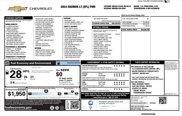 used 2024 Chevrolet Equinox car, priced at $21,799