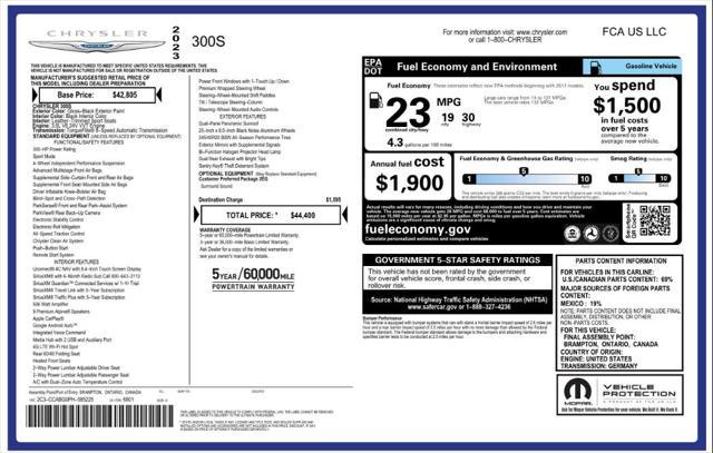 used 2023 Chrysler 300 car, priced at $27,499