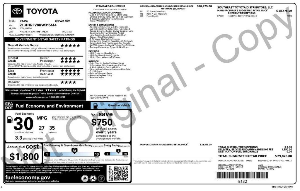 used 2024 Toyota RAV4 car, priced at $24,499
