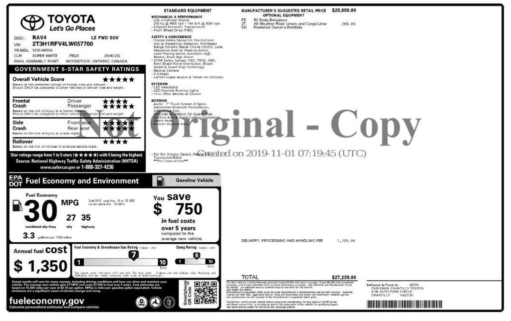 used 2020 Toyota RAV4 car, priced at $17,399