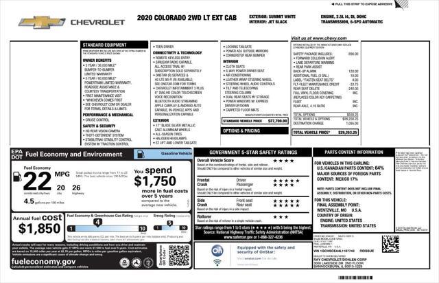 used 2020 Chevrolet Colorado car, priced at $13,999