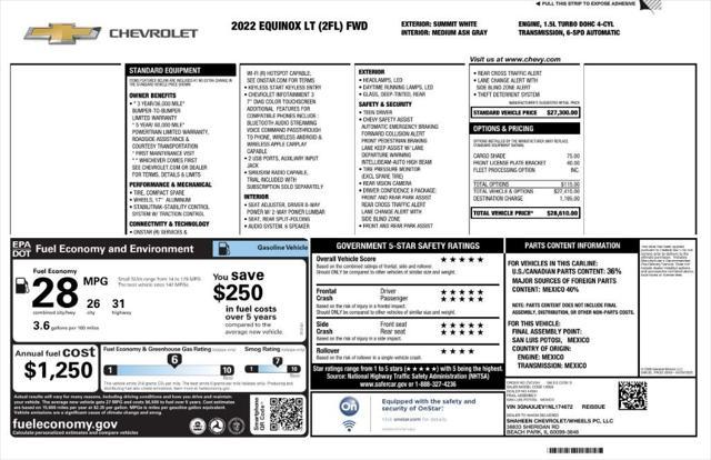 used 2022 Chevrolet Equinox car, priced at $17,989