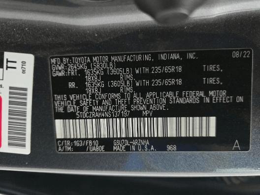 used 2022 Toyota Highlander car, priced at $23,699