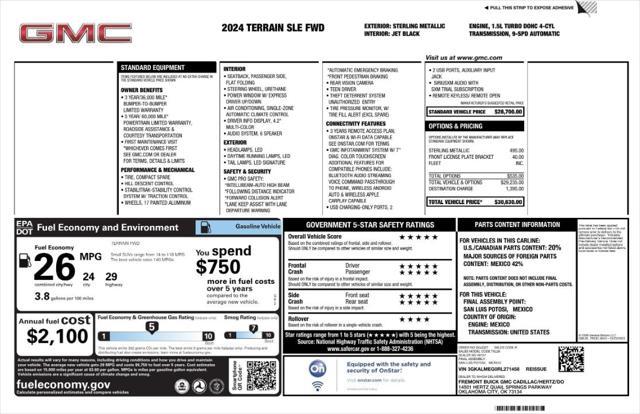 used 2024 GMC Terrain car, priced at $20,999