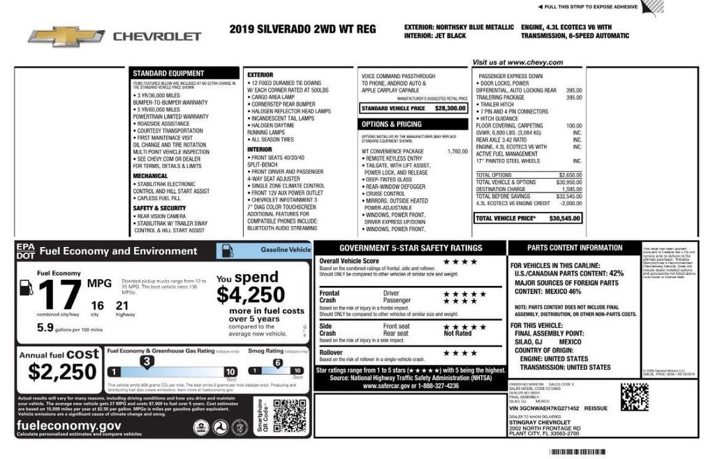 used 2019 Chevrolet Silverado 1500 car, priced at $15,099