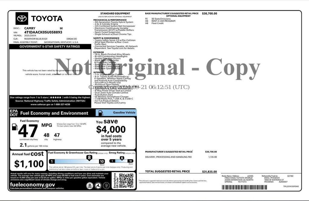 used 2025 Toyota Camry car, priced at $24,990