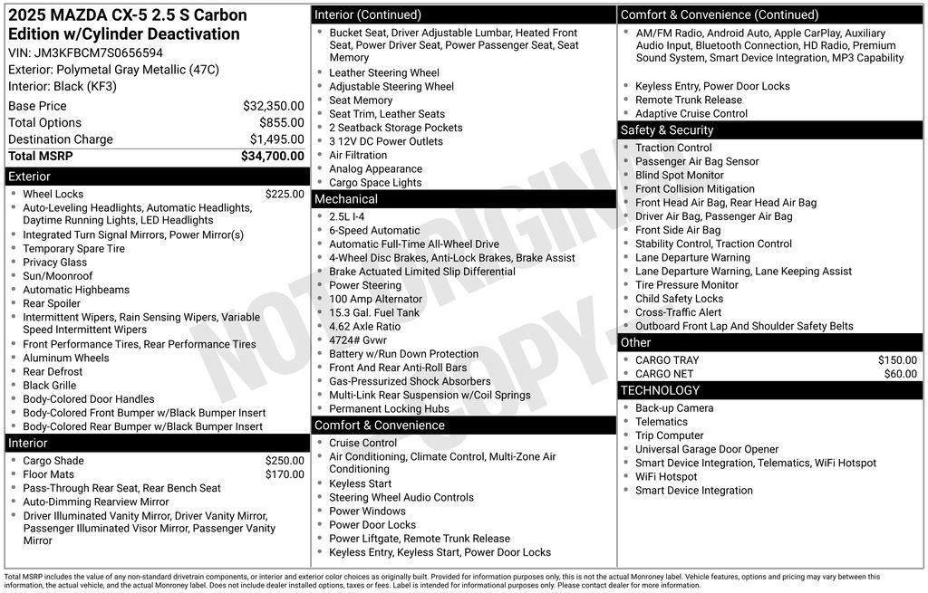 used 2025 Mazda CX-5 car, priced at $29,336