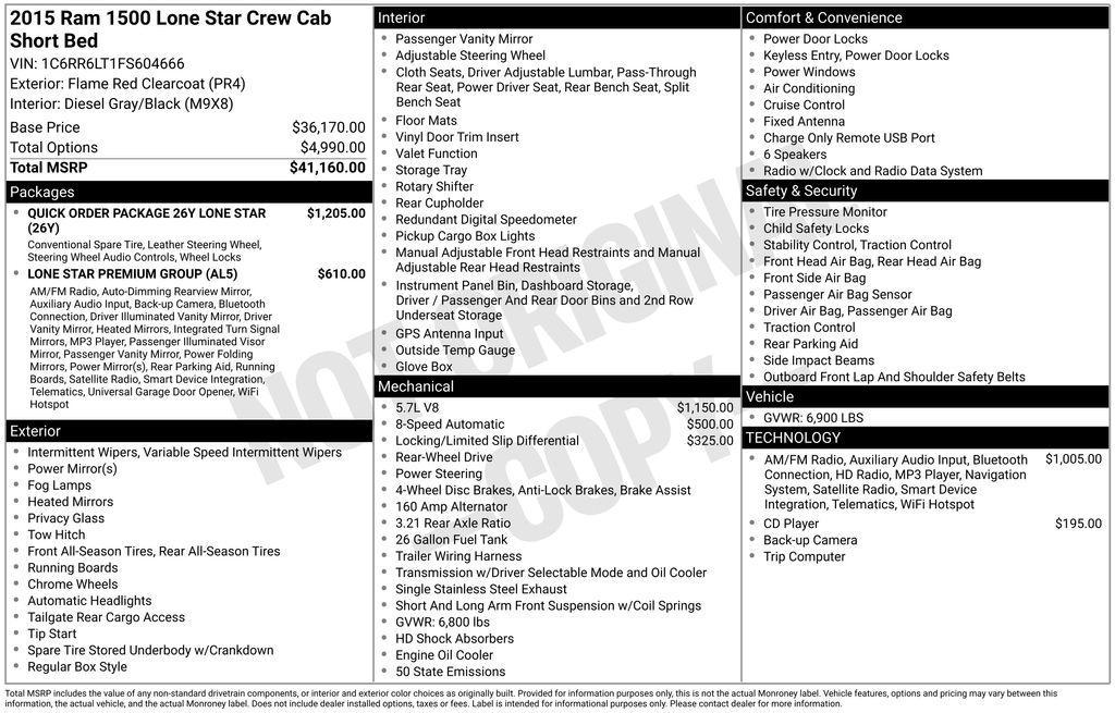 used 2015 Ram 1500 car, priced at $19,746