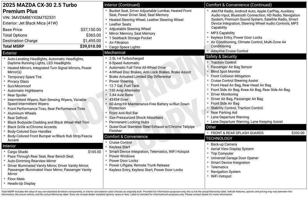 used 2025 Mazda CX-30 car, priced at $32,309