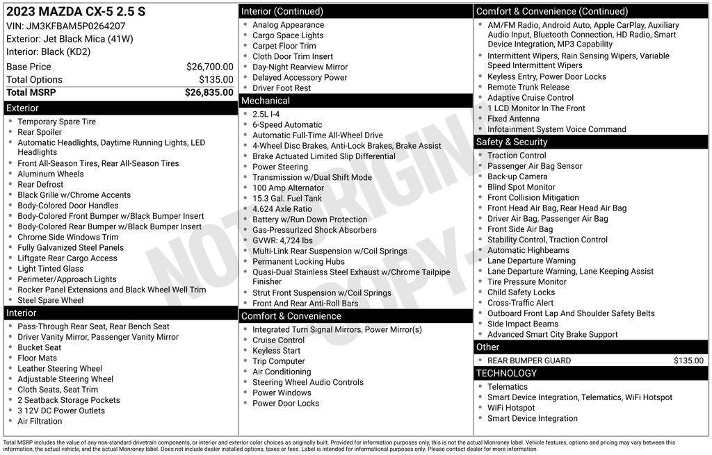 used 2023 Mazda CX-5 car, priced at $23,313