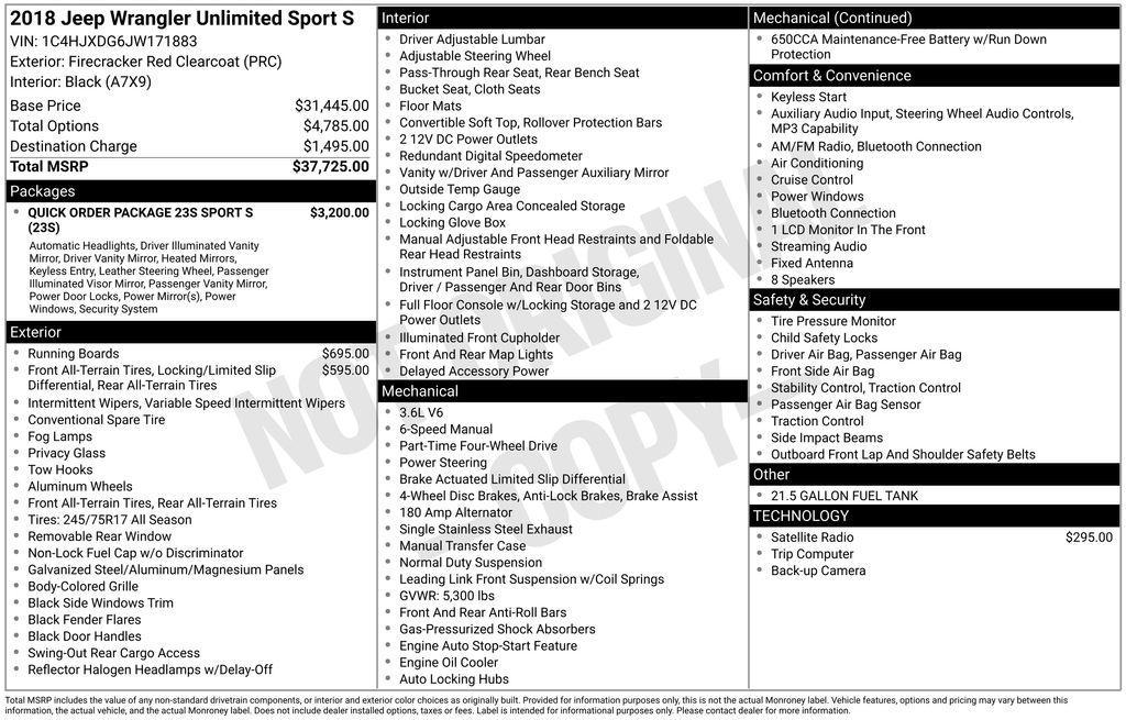 used 2018 Jeep Wrangler Unlimited car, priced at $20,136