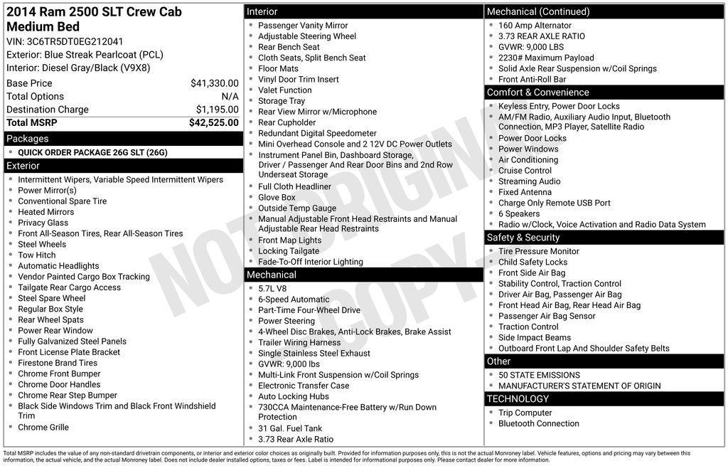 used 2014 Ram 2500 car, priced at $24,852