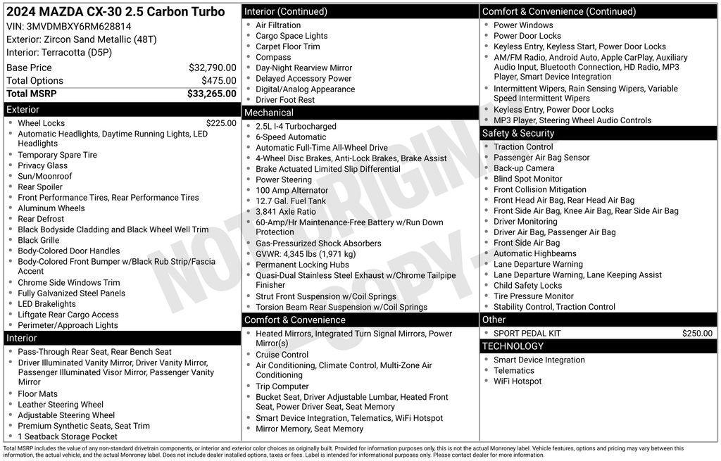 used 2024 Mazda CX-30 car, priced at $26,919