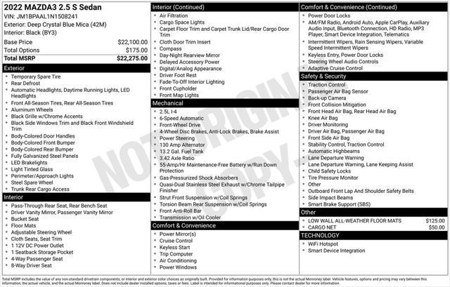 used 2022 Mazda Mazda3 car, priced at $18,225