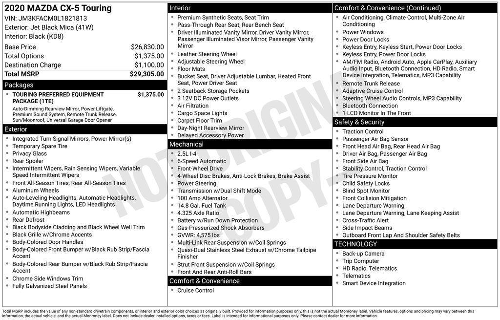 used 2020 Mazda CX-5 car, priced at $20,489