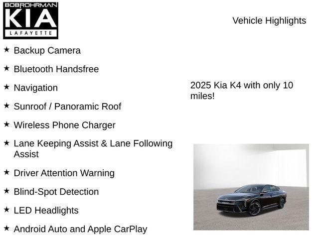 new 2025 Kia K4 car, priced at $25,720