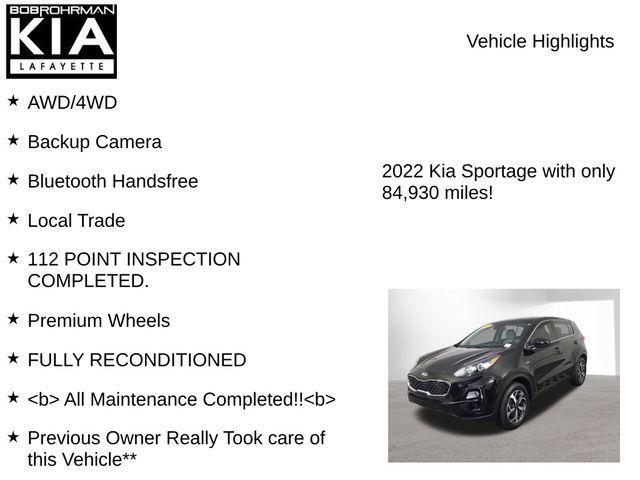 used 2022 Kia Sportage car, priced at $14,998