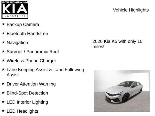 new 2026 Kia K5 car, priced at $32,562