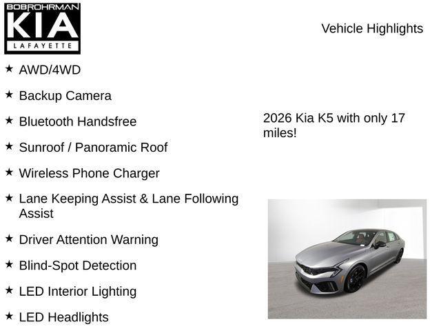 new 2026 Kia K5 car, priced at $32,718