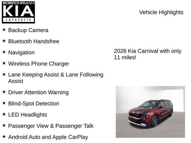 new 2026 Kia Carnival Hybrid car, priced at $43,076