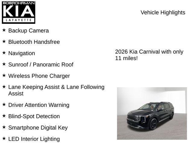new 2026 Kia Carnival Hybrid car, priced at $47,761