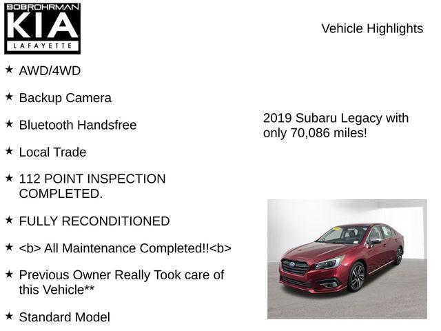 used 2019 Subaru Legacy car, priced at $16,879