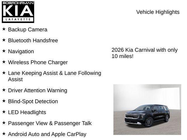 new 2026 Kia Carnival Hybrid car, priced at $43,550