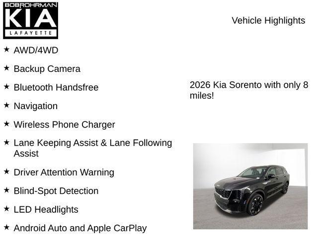 new 2026 Kia Sorento car, priced at $38,265