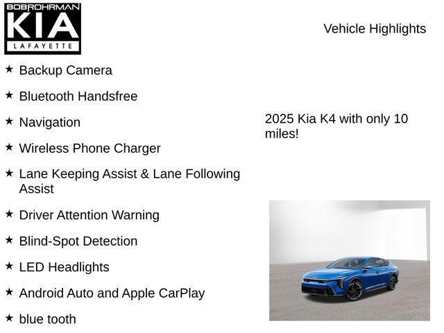 new 2025 Kia K4 car, priced at $24,838