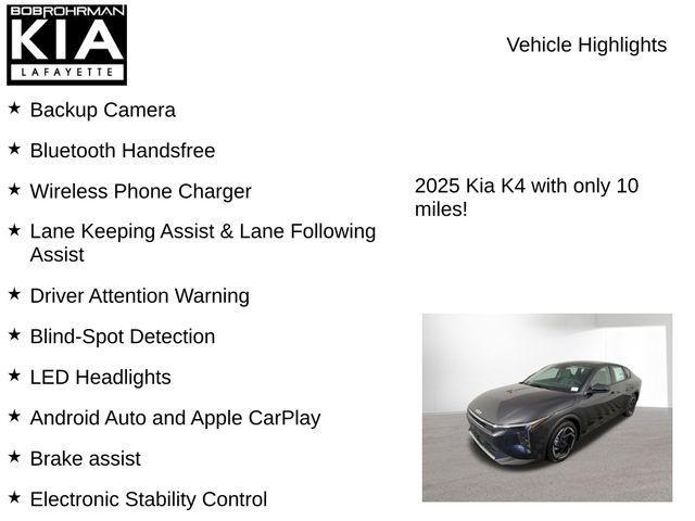 new 2025 Kia K4 car, priced at $22,866