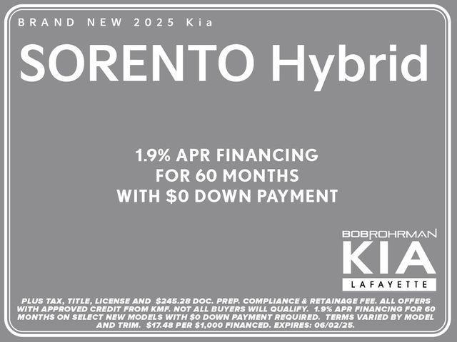 new 2025 Kia Sorento Hybrid car, priced at $43,665