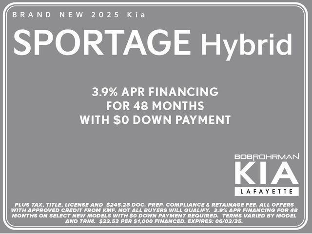 new 2025 Kia Sportage Hybrid car, priced at $30,154