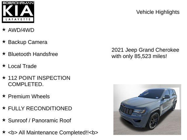 used 2021 Jeep Grand Cherokee car, priced at $20,944