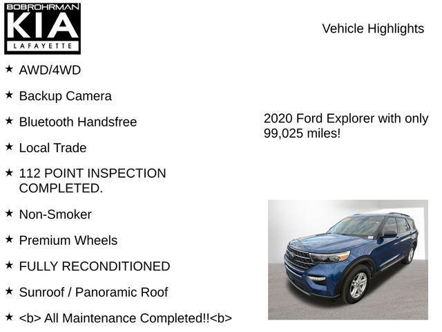 used 2020 Ford Explorer car, priced at $19,784