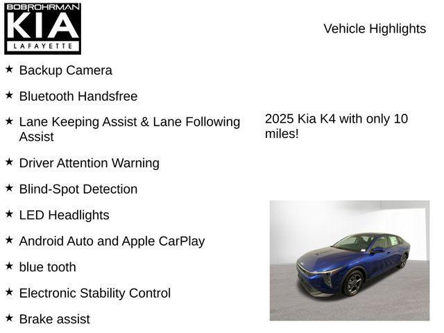 new 2025 Kia K4 car, priced at $23,201