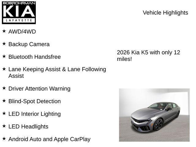 new 2026 Kia K5 car, priced at $29,543