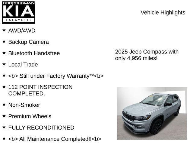 used 2025 Jeep Compass car, priced at $26,633