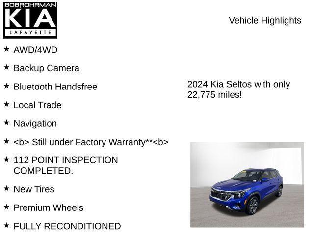 used 2024 Kia Seltos car, priced at $21,348