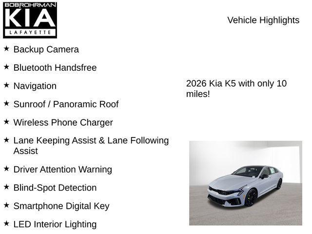 new 2026 Kia K5 car, priced at $37,102