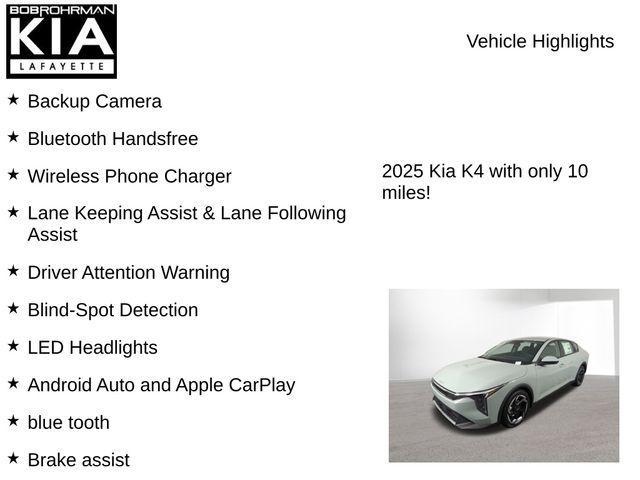 new 2025 Kia K4 car, priced at $24,049