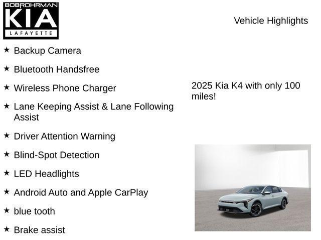new 2025 Kia K4 car, priced at $23,662