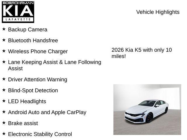 new 2026 Kia K5 car, priced at $27,408