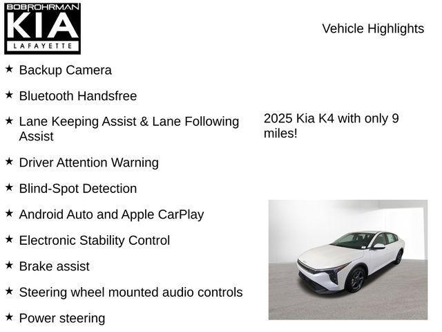 new 2025 Kia K4 car, priced at $23,066