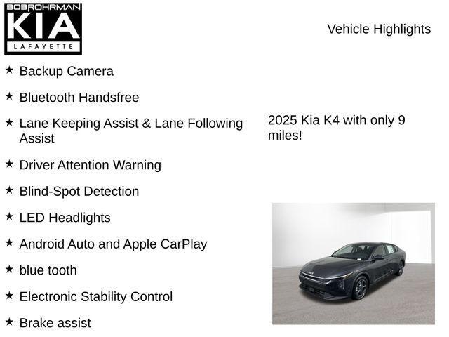new 2025 Kia K4 car, priced at $22,199